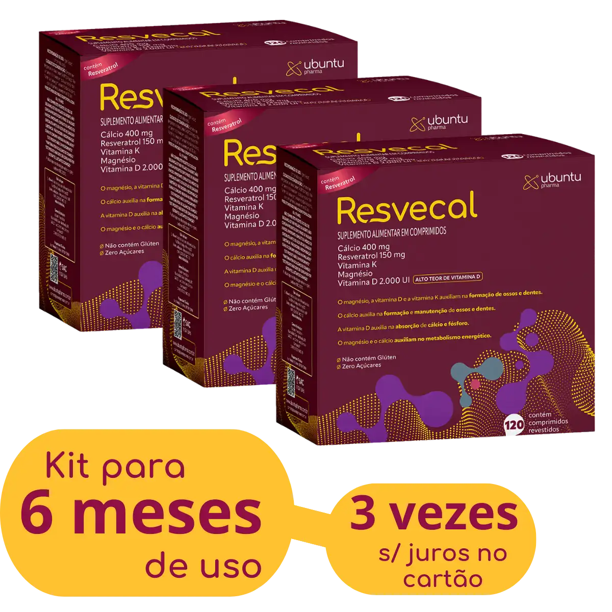 Resvecal (Kit com 3)